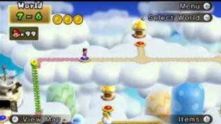 New Super Mario Bros. Wii - How to Get to World 7-6