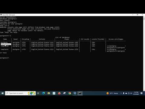 Create Database Schema Using Sql Shellpsql Command Prompt In Postgresql Postgresql Tutorial