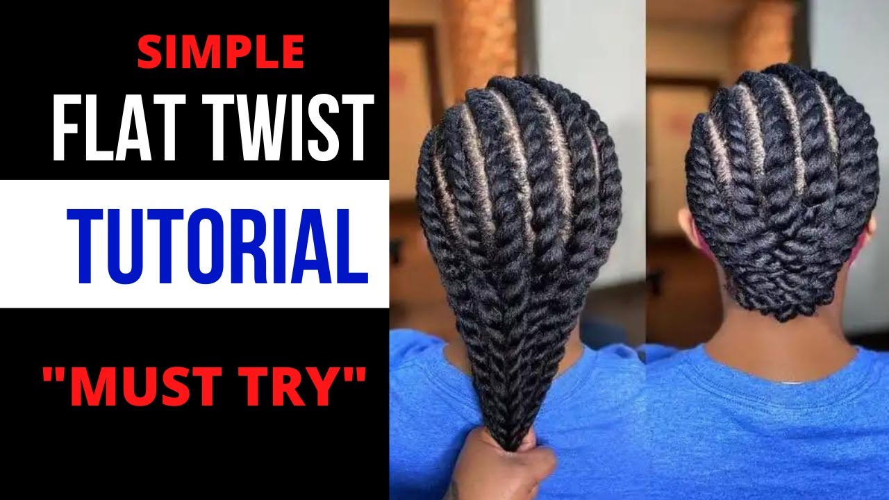 👌Easy and simple flat twist tutorial for beginners | protective hair style