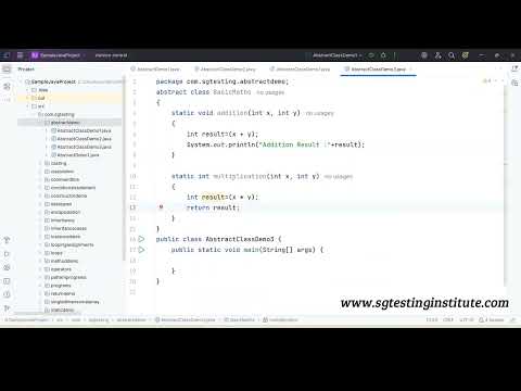 Core Java Oops Part 36 Abstract Abstract Class In Java Static Methods
