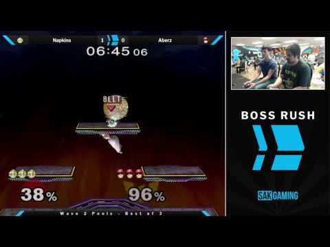 Boss Rush: Duck Wave 1 Pools - Napkins (Peach) vs Aberz (Captain Falcon)