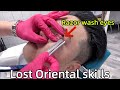 ASMR Rare Razor Shave The Lost Art Of The East Razor Wash Eyes Alleviate Eye Fatigue Superb Skill