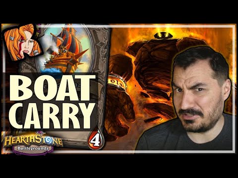 THE BOAT CARRIED THIS BUILD WTF?! - Hearthstone Battlegrounds