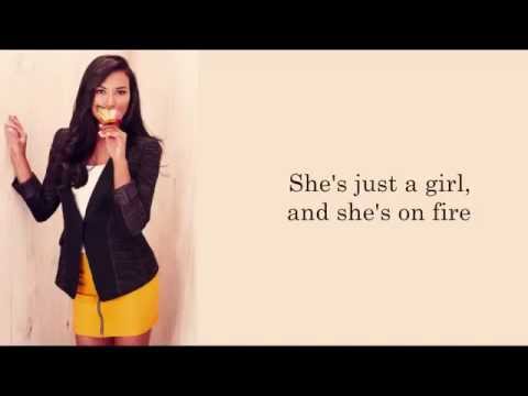 Glee   Girl On Fire Lyrics