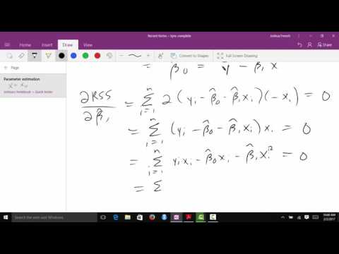 Derivation of OLS estimators in simple linear regression