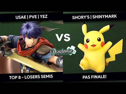 PAS Finale! - USAE PvE  Yez (Ike) vs Shory's   ShinyMark (Pikachu) - Top 8 Losers Semis