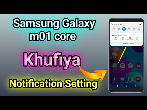 Samsung Galaxy m01 core Khufiya Notification Setting