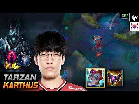 Tarzan Jungle Karthus Build Liandry's Anguish Dark Harvest - LOL KR 13.1