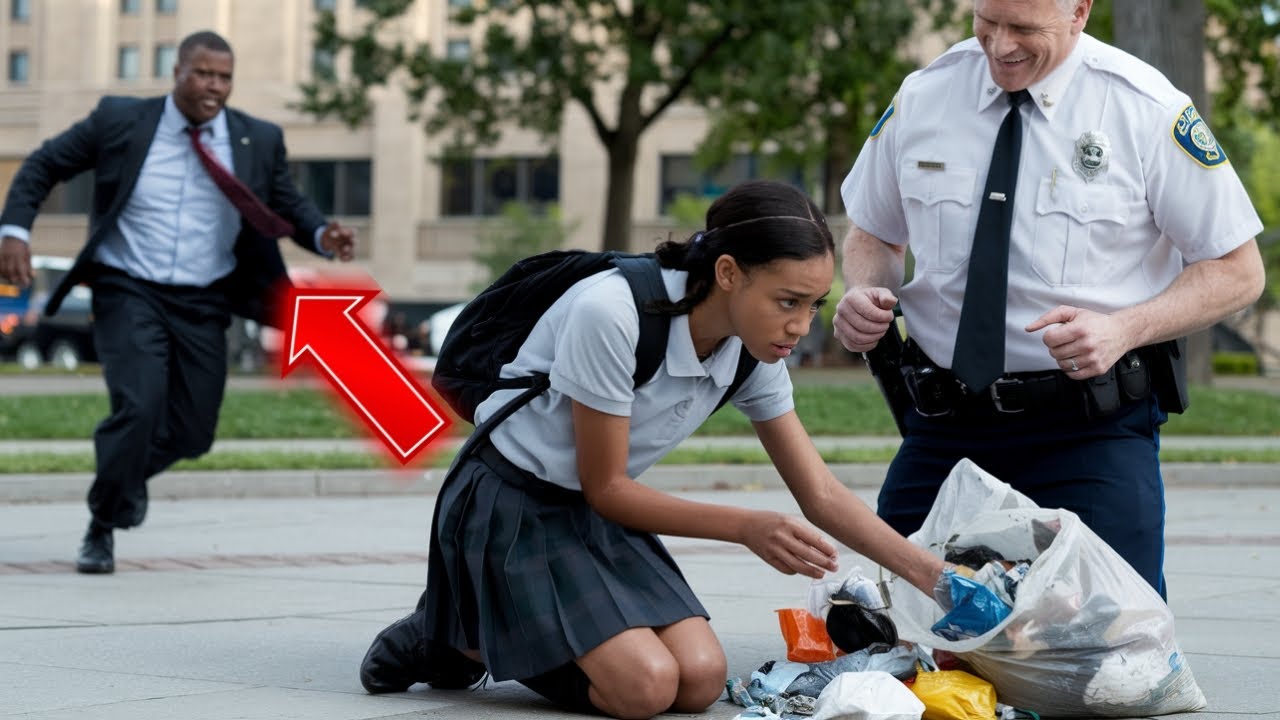 Racist Cop humiliates and forces black girl to eat garbage, but her father JUDGE arrived...