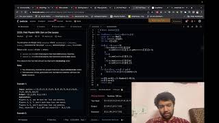 YouTube video 'Solving leetcode live : 2225. Find Players With Zero or One Losses'