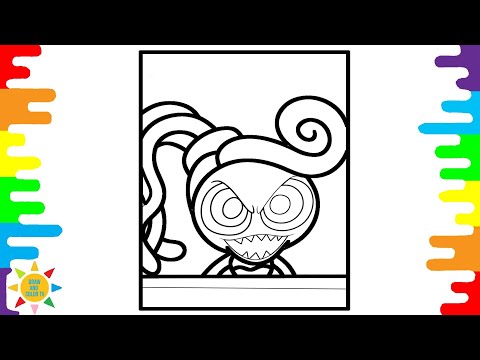Scary Mommy Long Legs Coloring Page | Poppy Playtime Chapter 2 Coloring | Alex Skrindo - Jumbo