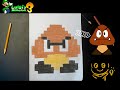 How To Draw An 8 Bit Pixel Goomba