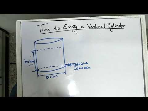 How to calculate time to empty a vertical cylindrical tank