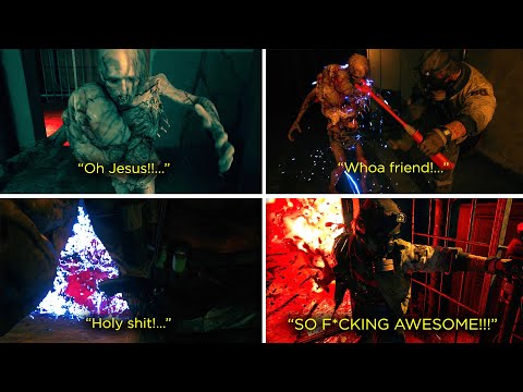 All Character's Reaction to Walking Bombs and Meeting Patton - Dead Island 2