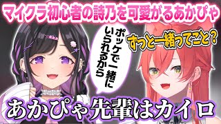 【あらなみマイクラ】マイクラ初心者の詩乃を可愛がってお世話するあかぴゃ【獅子堂あかり/夜牛詩乃/にじさんじ切り抜き】