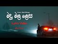 Madu Mala Lesa මදු මල ලෙස Udesh Nilanga Cover Song Sinhala Lyrics Video 2021