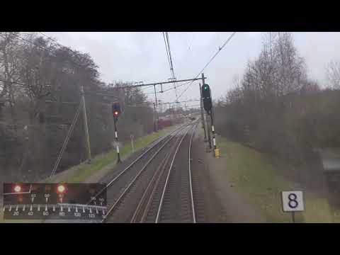 Ride with the train driver from Zwolle to Leeuwarden. (with speedometer)
