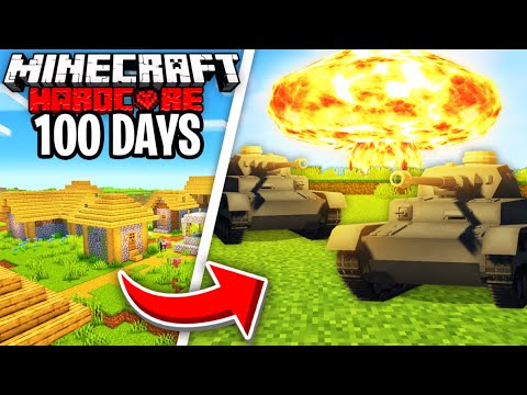 100 Days in a Nuclear War in Hardcore Minecraft...