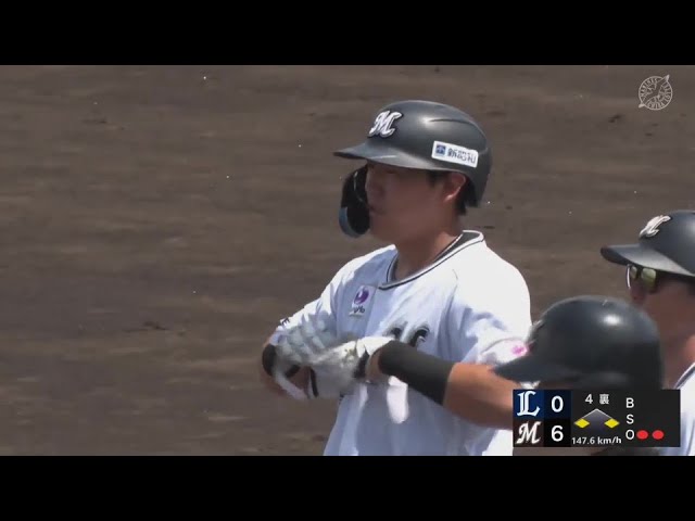 【ファーム】1軍昇格へ猛アピール!! マリーンズ・安田尚憲 4試合連続ヒットとなるタイムリー!!  2024年8月7日 千葉ロッテマリーンズ 対 埼玉西武ライオンズ