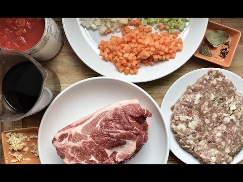 Pork Shoulder and Italian Sausage Ragout (Ragu) Recipe - Eat Simple Food