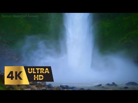 4K Fresh Waterfall - 마음챙김, 분위기, 휴식, 명상 자연 - 백색 소음 소리