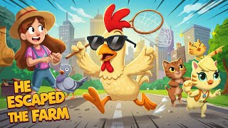 Chicken on the Run! Clucky Escapes the Farm and Goes Viral!
