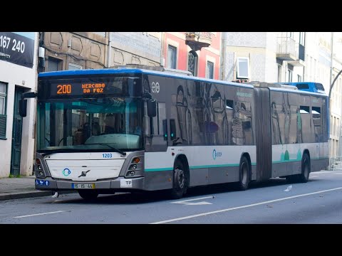 Viagem na linha 200 num autocarro STCP da serie 1200