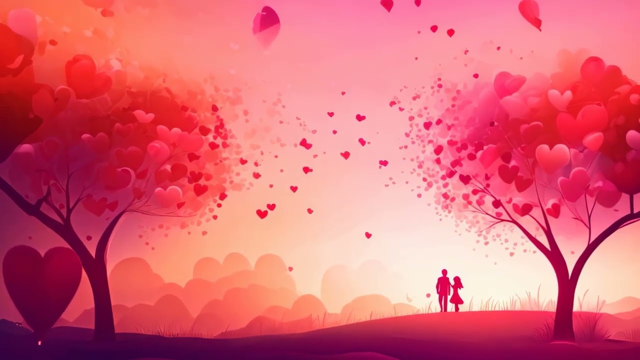 Valentine's day background with couple in love. Vector illustration, Love