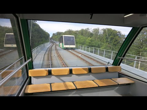 Neue Standseilbahn Cossonay Bergfahrt 2022 funiculaire funicular funicolare Seilbahn