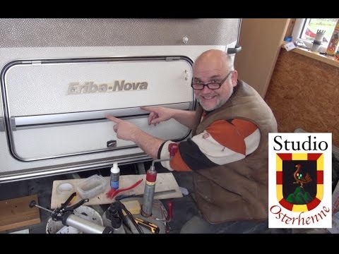 Wohnwagen Klappe vorne Gaskastenklappe Dichtung und Schloss erneuern