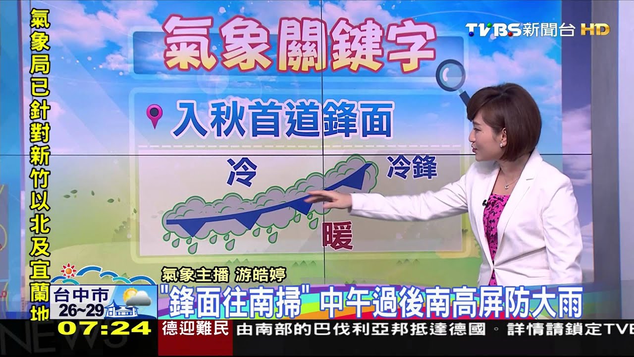 鋒面過有雨、局部大雨　各地溫降早晚添衣