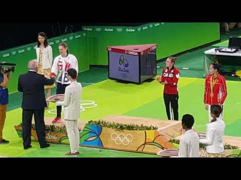 Bryony Page - Rio 2016 Olympics - Receives the Silver Medal