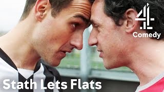 Streaming on: HBO Max (Originally from Channel 4 in the UK)
Watch if you like: Toast of London, Peep Show, I Think You Should Leave
Run: 3 Seasons (Ended)
Yes, the title of this show is a bit confusing at first (hint: in the UK, they say "lets flats" rather than "rents apartments"), but it inadvertently gives you a bit of insight into the main character, who is in a near constant state of confusion and has a very poor grasp of English idioms. Created by and starring Jamie Demetriou (who you may remember as the big teeth guy in Fleabag), Stath Lets Flats is about an absolutely ludicrous leasing agent named Stath who works for his dad's small company. 
To get a good idea of the show, all you have to do is watch the opening of an episode. They all start with Stath trying his best to show a terrible apartment by saying things like "the interesting thing about this one is that it was built around a time in history," or "and as you can see there's an absolutely shower," and "sometimes it's annoying to just have windows on the walls so you can just like see what's going on outside your house, so that's why we popped one up on the ceiling and only one on the ceiling." 
But unlike some other shows about completely incompetent people, Stath is never mean-hearted. He's an idiot, but he's also very earnest, like when he tells his sister (played by Jamie's real sister, Natasia Demetriou) that he loves her or when he heaps praise on his awkward best friend. Overall, it's an incredibly silly show filled to the brim with laugh-out-loud jokes and unmatched physical comedy.