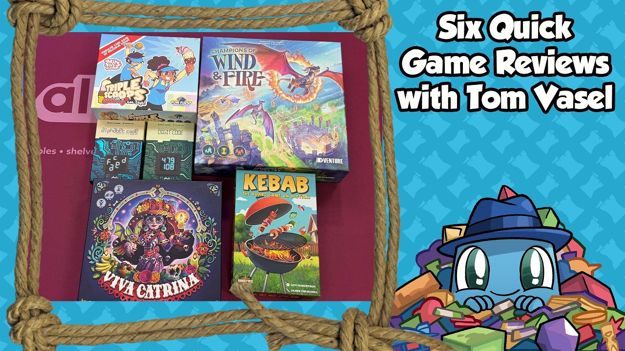 Six Quick Game Reviews - with Tom Vasel