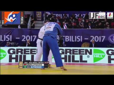Judo Grand Prix Tbilisi 2017 Final o78kg SLUTSKAYA Maryna (BLR) vs. ALTHEMAN Maria Suelen (BRA)