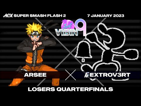 Arsee (Naruto) vs Extrov3rt (Zero Suit Samus, Mr. G&W) - Losers Quarterfinals - Just Vibin' 9