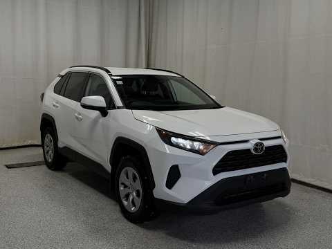 2021 Toyota RAV4 LE AWD in White for sale at Park Mazda in Sherwood Park, AB