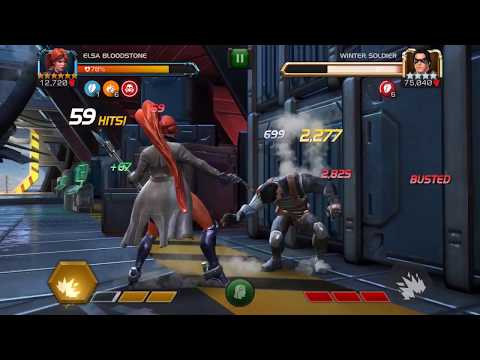 6* Elsa Bloodstone vs ROL Winter Soldier (w/ Suicides), Marvel Contest of Champions Gameplay