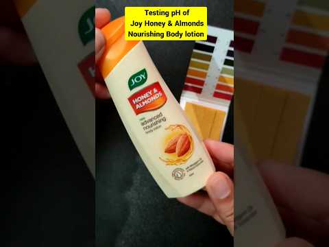 **SHOCKED** Testing pH of Joy Honey & Almonds Body Lotion #kfashiongroup #bodylotion #joy #shorts