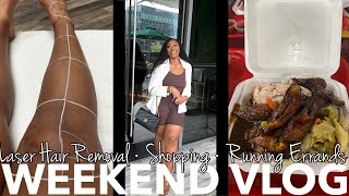 WEEKEND VLOG #4 | LASER HAIR REMOVAL, RUNNING ERRANDS AND SHOPPING | ASK WHITNEY