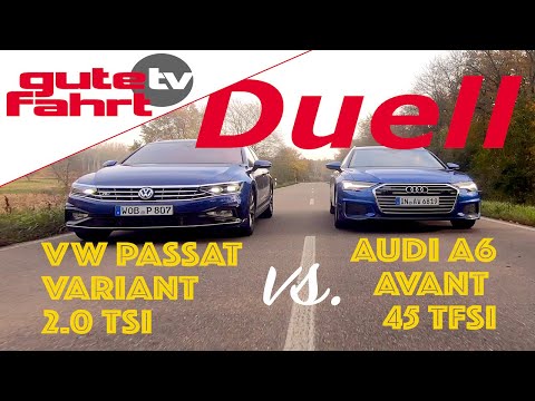 Vergleichstest: Audi A6 Avant 45 TFSI vs. Passat Variant 2.0 TSI (2019) | Test | Vergleich | Review
