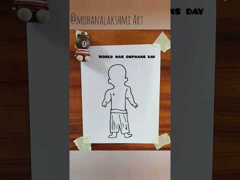 World war orphans day 😟| Drawing orphan baby 😓| #worldwar #orphan #sad #war #shortvideo