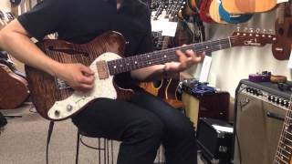 Video thumbnail for Freedom Custom Guitar Research Black Pepper Flame Maple Top by lastguitarcom