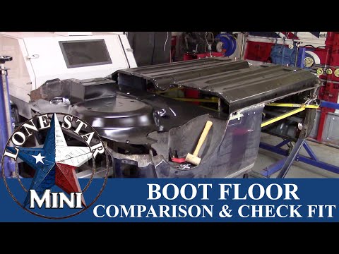 COMPARING NEW BOOT FLOOR WITH EXISTING BOOT FLOOR & CHECK FIT, LONE STAR MINI