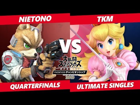 Japan Smash Ultimate - Nietono (Fox) Vs. TKM (Peach) Tokaigi 19 SSBU Quarterfinals