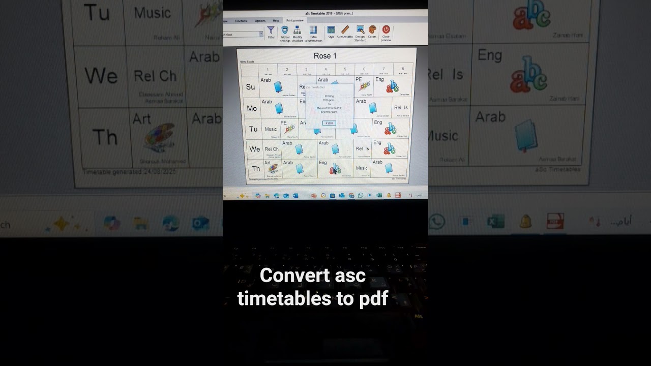 convert # asc timetables to pdf
