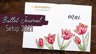 Mai 🌷 BULLET JOURNAL Setup 2021 | Plan with me deutsch