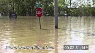 preview picture of video '4/25/2013 Cape Girardeau, MO River Flood Crest Stock Footage'