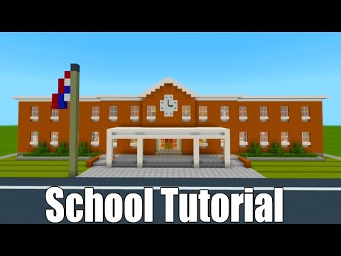Minecraft Tutorial: How To Make A School Part 1 "2019 City Tutorial"