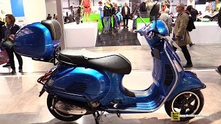 2015 Vespa GTS Super 300 Scooter - Walkaround - 2014 EICMA Milan Motorcycle Exhibition